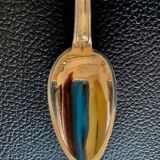 12 silver-gilt mocha spoons, with its case