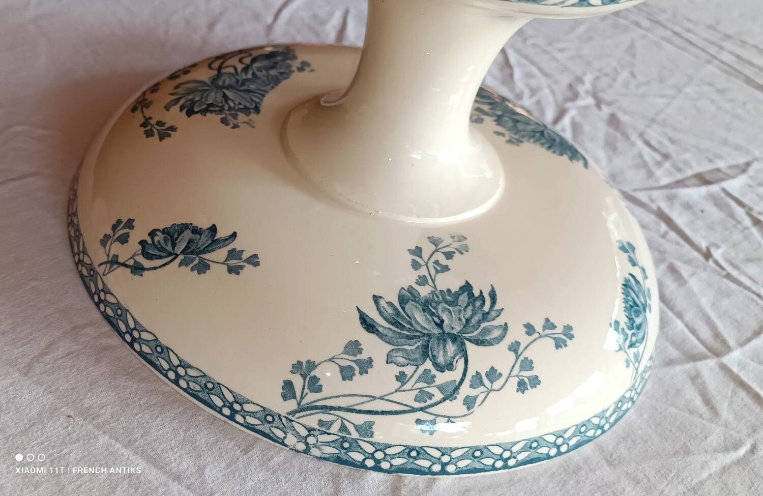 Compotier ancien terre de fer de sarreguemines. le modèle royat,