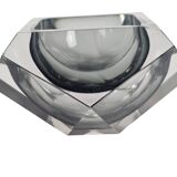 Murano - Flavio Poli - Seguso - Sommerso - Ashtray - clear glass - grey