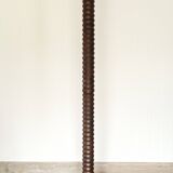 Wooden column floor lamp by Charles Dudouyt, 1940s