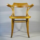 Thonet Bistrot Armchair N°B4 circa 1930 saddle wood seat