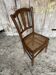 Antique Bistro Chair with Carved Wood and Woven Seat Vintage #E096