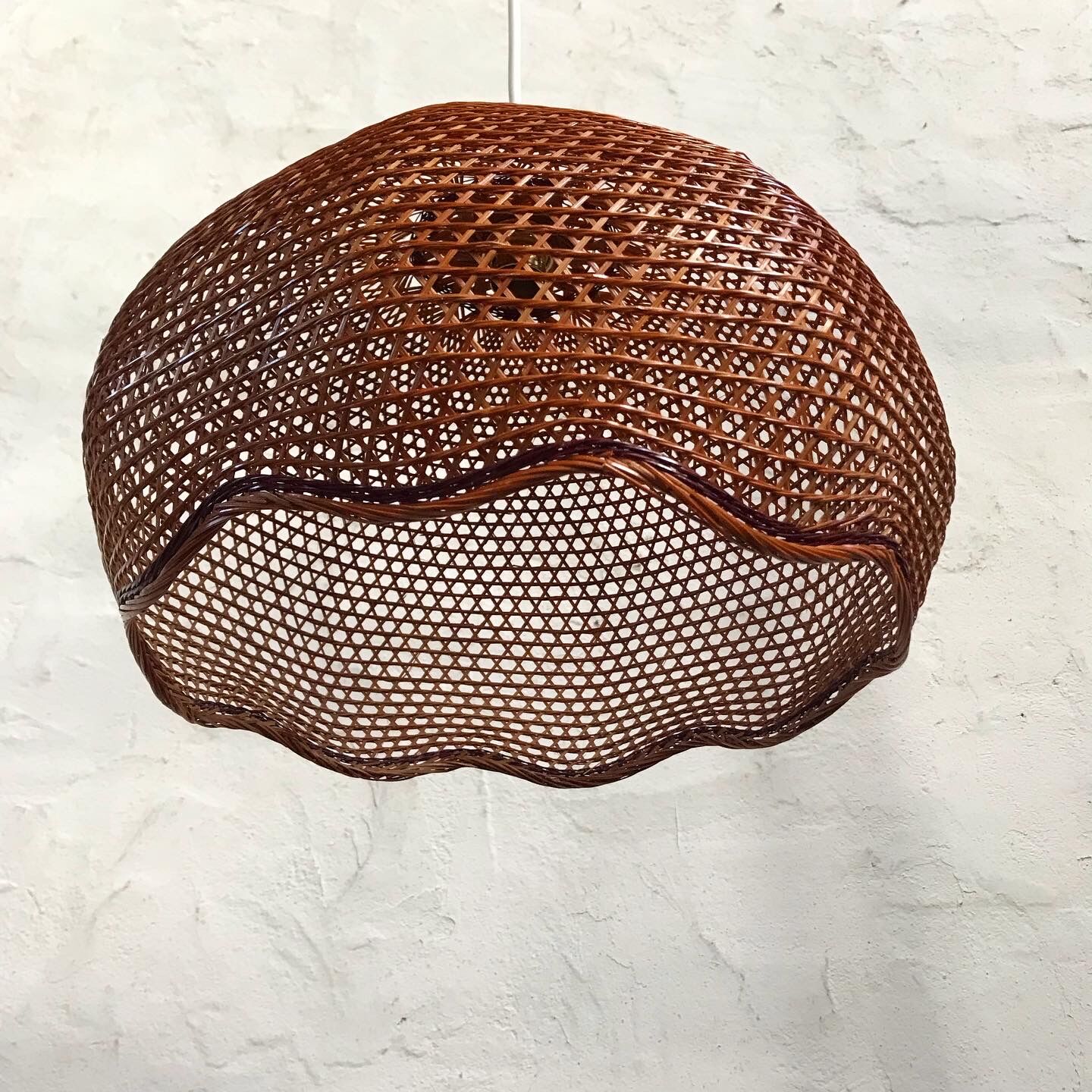Vintage wicker pendant lamp