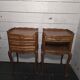 Pair of Louis XV style bedside tables in oak