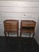 Pair of Louis XV style bedside tables in oak