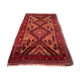 Vintage afghan village rug 138x85 cm, red, black