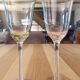 10 coloured glass stemmed glasses
