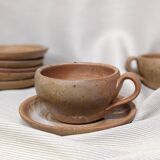 Speckled stoneware coffee service