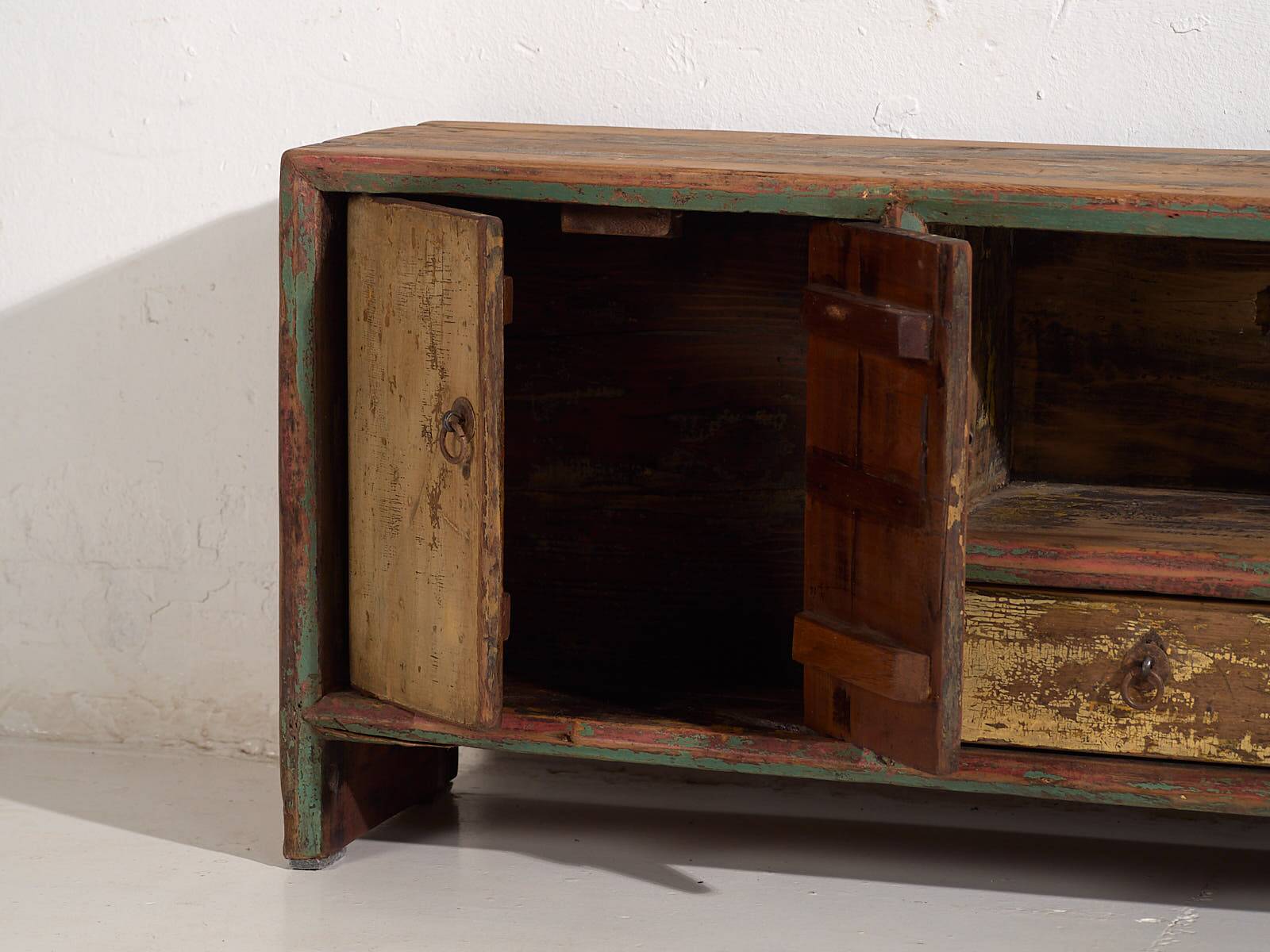 Antique wabi sabi style low cabinet (c.1900)