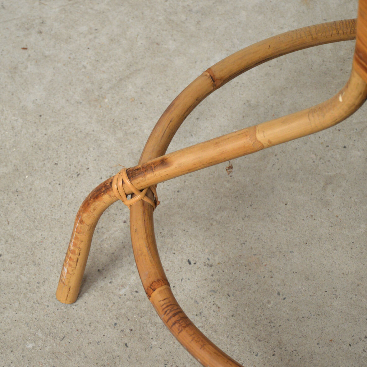 Bamboo and rattan coat holder, 1960