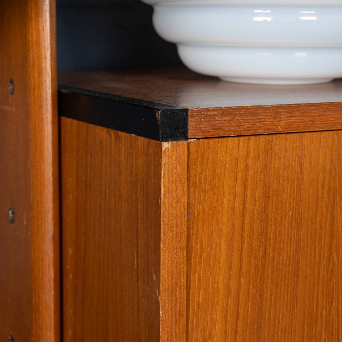 Vintage 20thc italian modular teak wall cabinet c.1960