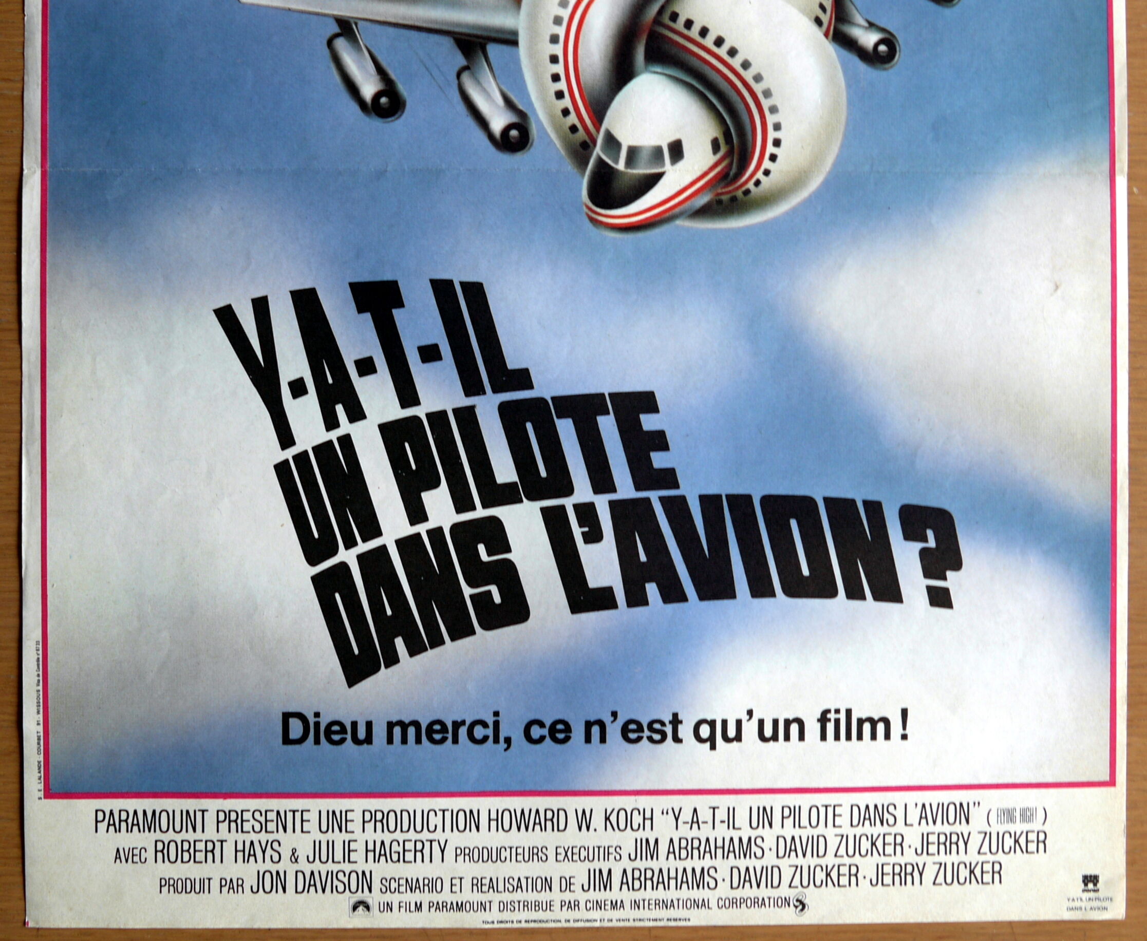 Original movie poster "Is there a pilot on the plane?"