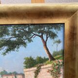 French School of the 20th century, Mediterranean seaside, oil on panel