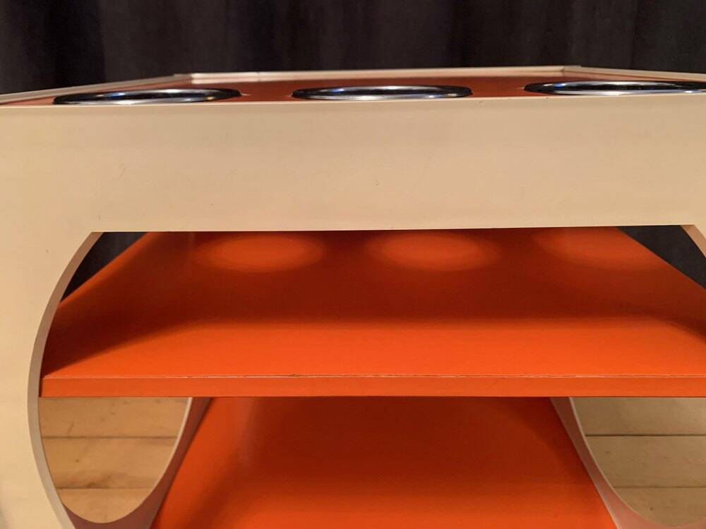 Space Age mobile bar table, 1970s