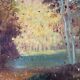 Romantic landscape, oil on canvas