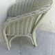 Fauteuil enfant en rotin blanc  vintage