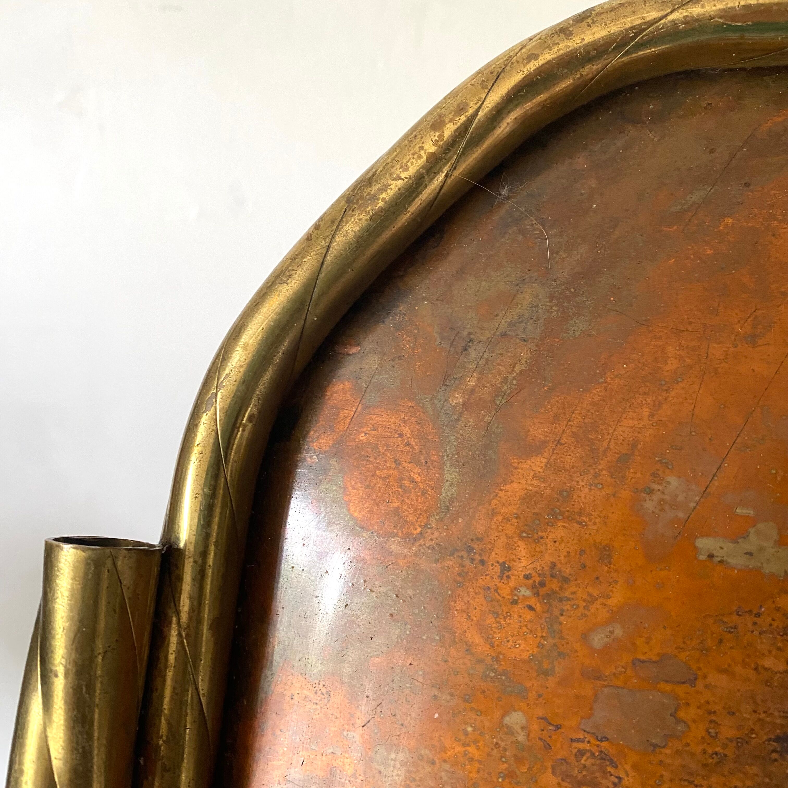 Old copper and brass top