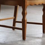 Set of 6 vintage Danish oak razorblade highback chairs by H. Kjærnulf, 1960s