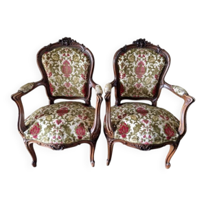 Paire de fauteuils cabriolets - style