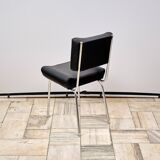 Vintage Leather Chair with Chrome Legs, 1970s, Czechoslovakia