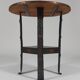 Antique Viennese side table handcrafted in wrought iron.