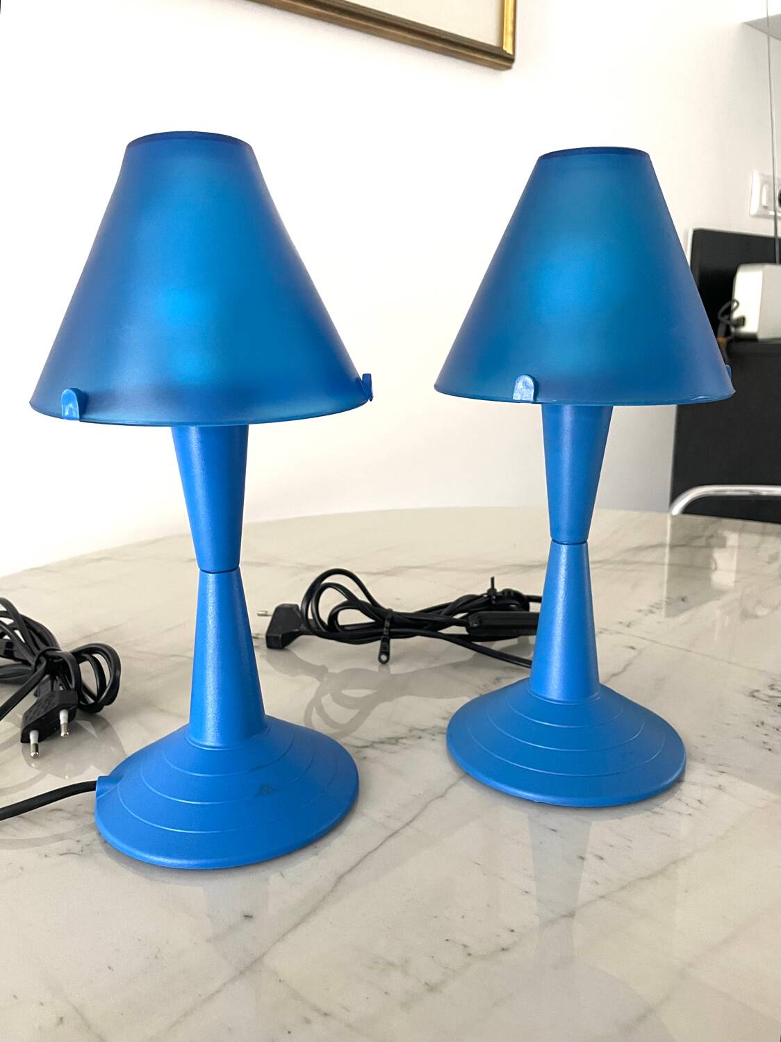 Pair of Lulu lamps by Veneta Lumi Z 2000 90s