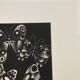 Mario avati (1921-2009), papillons, manière noire, 1970