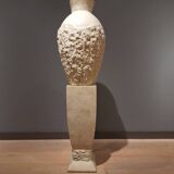 Large Mactan stone vase from the 1980s