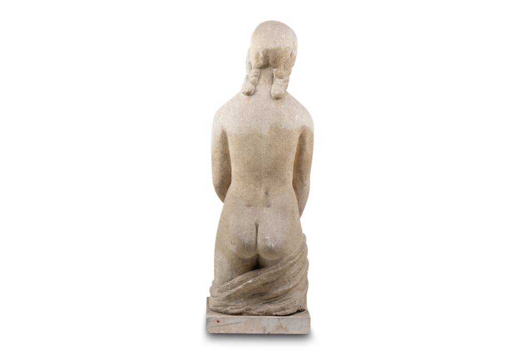 Limestone sculpture representing Mary Magdalene. 1940s.