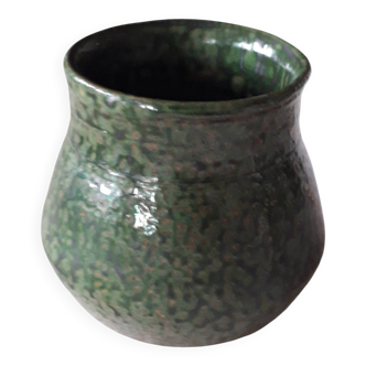 Vintage glazed terracotta vase