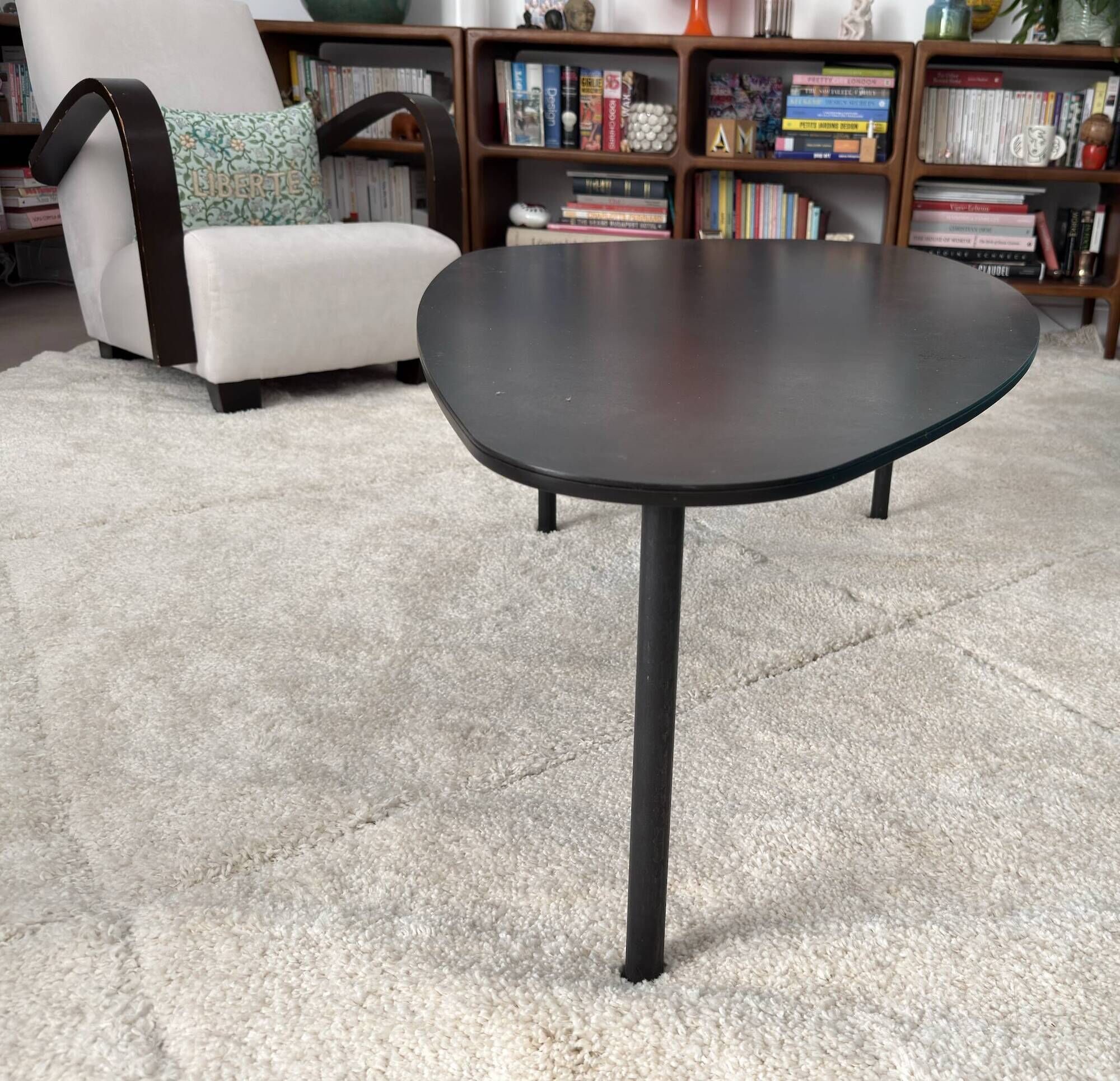 ATOLL table in raw black steel