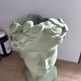 Antique sculpture face vase