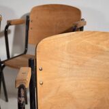 Vintage Style Dining Chairs with Arms (c.1950). Set of 4 Pieces