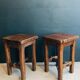 Pair of French craft stools after the war
