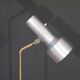 Vintage brass and brushed aluminum floor lamp