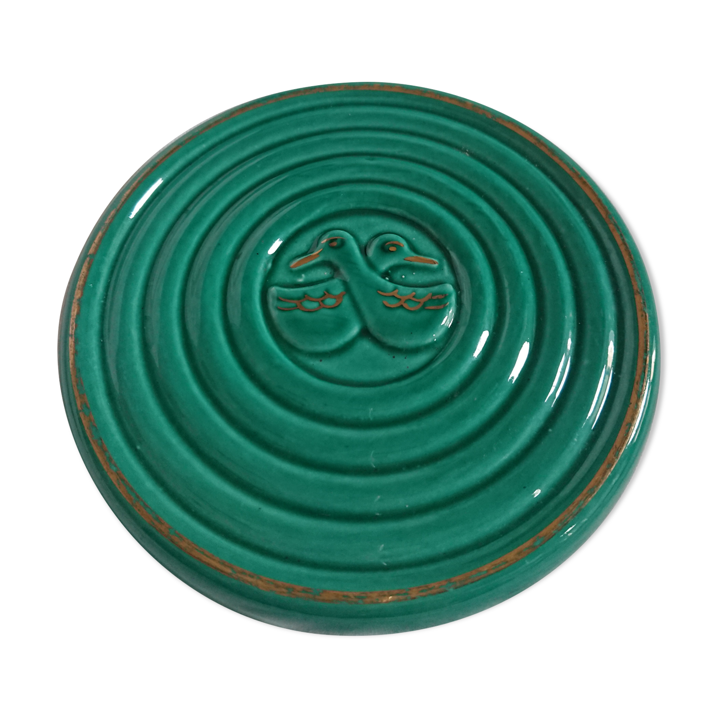 Vintage green bottle bottom