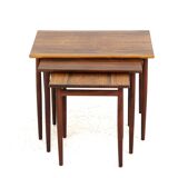 Set of 3 rosewood trundle tables, Sweden, 1960