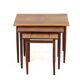 Set of 3 rosewood trundle tables, Sweden, 1960