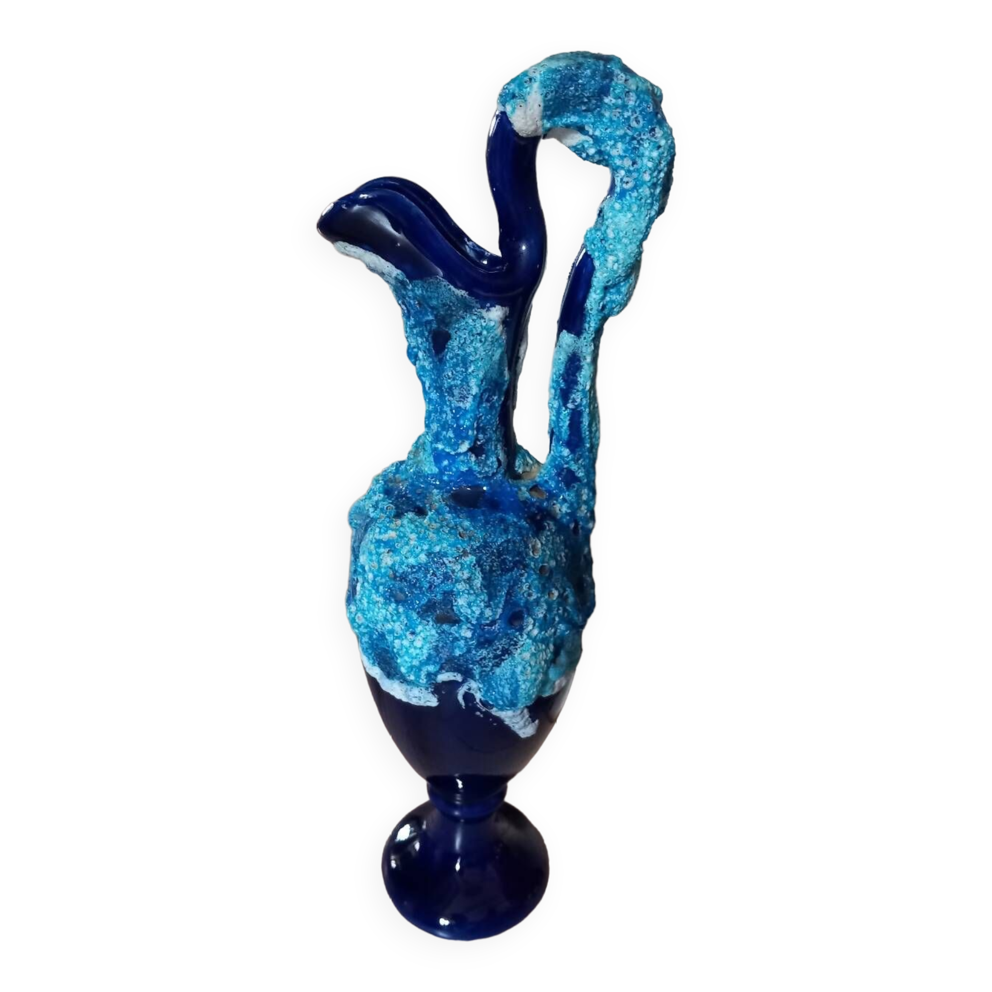 Fat VallaurisLava ceramic vase/amphora/jar