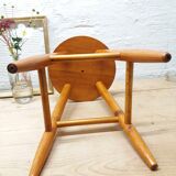 Light wood tabouret 70s