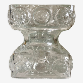 Candle holder vase Tamara Aladdin glass Riihimaki Finland 60s 70s
