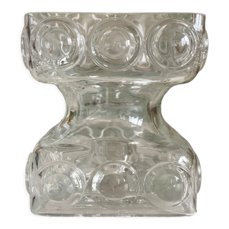Vase bougeoir Tamara Aladin verre Riihimaki Finlande années 60 70