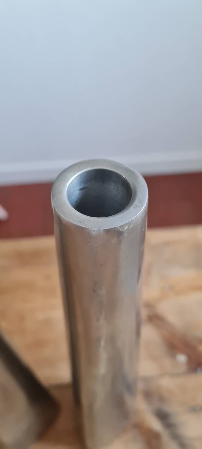 Pair of modernist Ikea aluminum candlesticks 1970