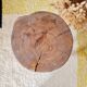 Small stool / antique stool in raw wood – Brutalist spirit