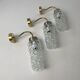 Lot 3 vintage glass wall lamps