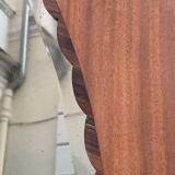 Beveled oval mirror on art deco door Mahogany 79x162