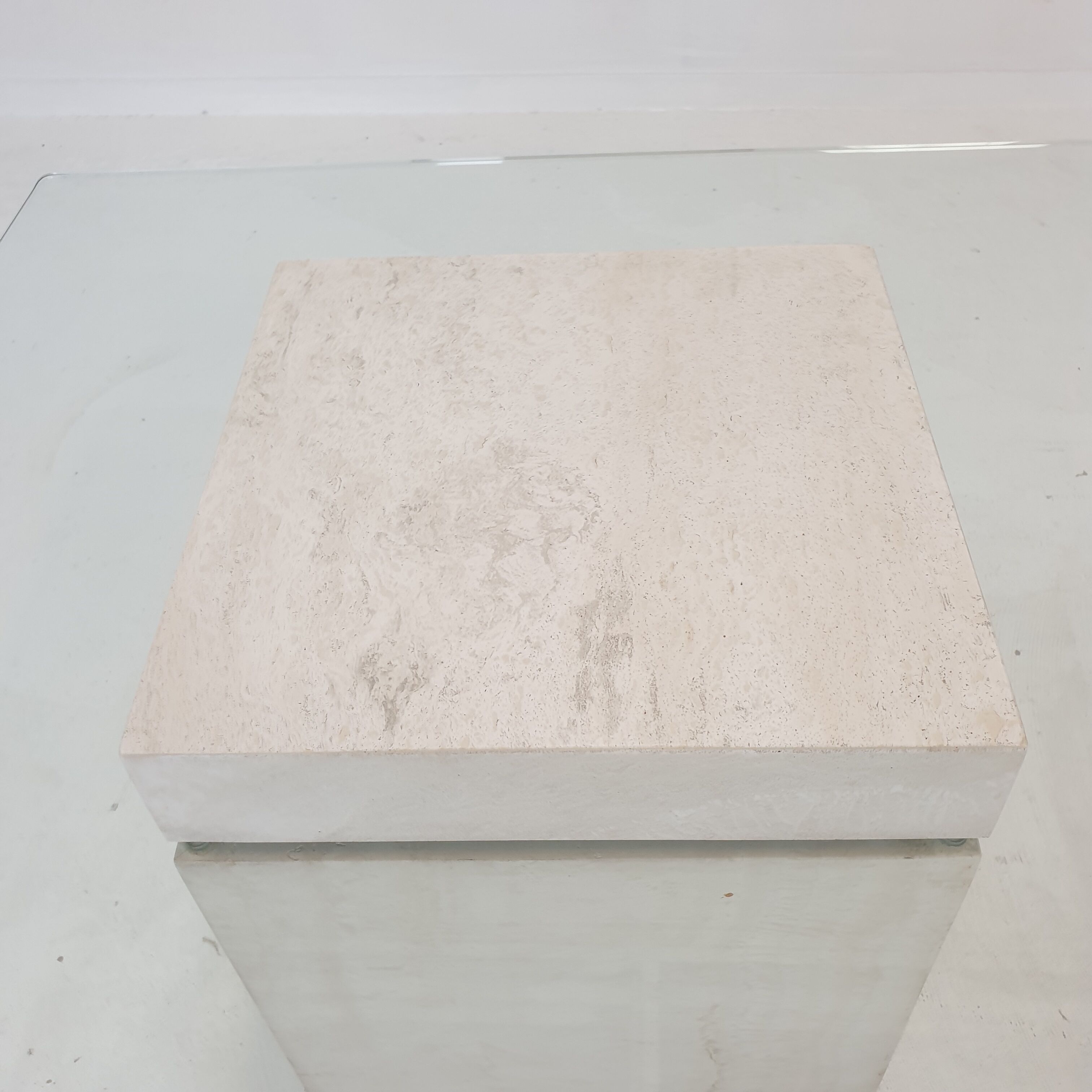 Italian travertine coffee table 1980s