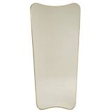 Patinated brass-framed mirror. 1980s/90s.