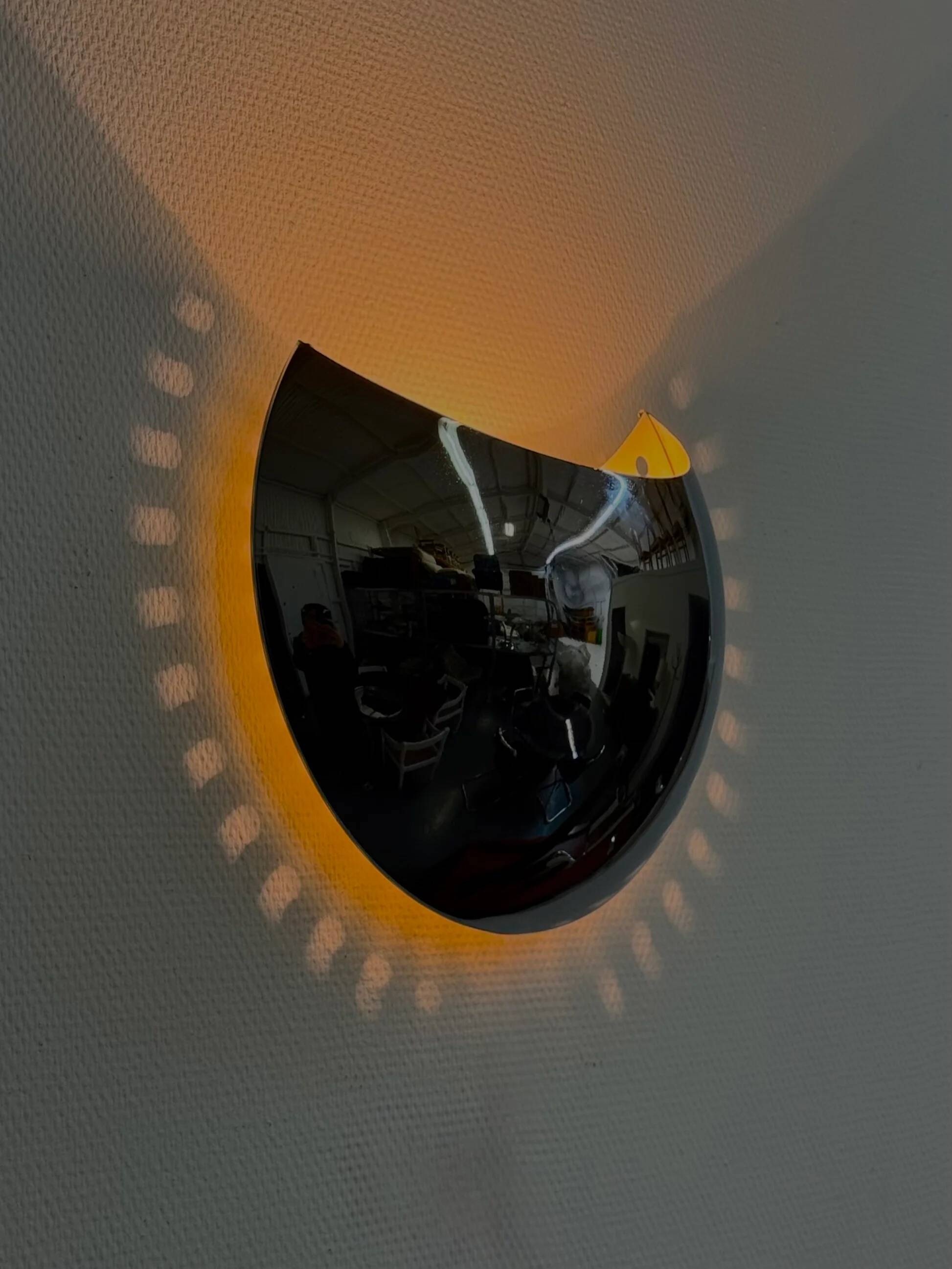 Set of 2 vintage space age wall lamps by Reggiani Goffredo