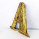 Old letter "A" metal color gold